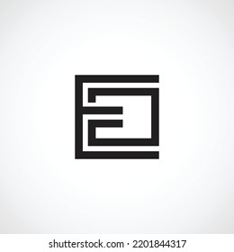 Minimal Creative Initial Based EG GE logo. Letter EG, GE creative elegant Monogram with black color on white background.