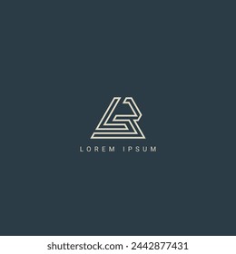 Minimal creative initial based LB logo and BL logo. Letter LB BL creative elegant monogram white color on black background.