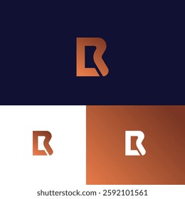 Minimal creative initial based LB logo and LR logo. Letter LB LR creative elegant monogram