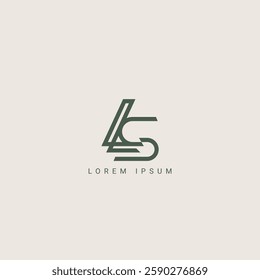 Minimal Creative Initial Based LS, SL logo. Letter LS, SL creative elegant Monogram with black color