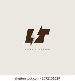 Minimal creative initial based LT logo and TL logo. Letter LT TL creative elegant monogram