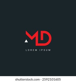 Minimal creative initial based MD logo and DM logo. Letter MD DM creative elegant monogram