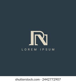 Minimal creative initial based PN logo and NP logo. Letter PN NP creative elegant monogram white color on black background