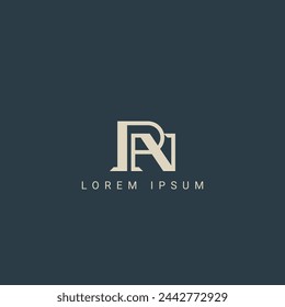 Minimal creative initial based PN logo and NP logo. Letter PN NP creative elegant monogram white color on black background