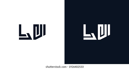 Minimal creative initial letters LV logo. This logo incorporate with two creative letters in the creative way. It will be suitable for which company or brand name starts those initial letters.