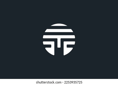 minimal and creative logo technology logo design, template