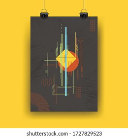 Minimal creative poster design and flyer template layout