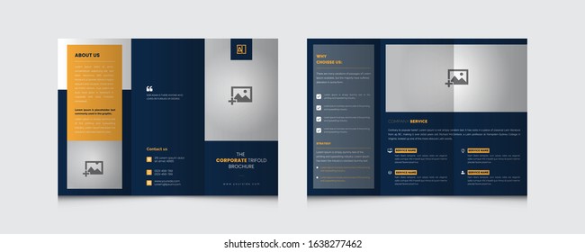 Minimal, Creative, Professional, Unique, Corporate Tri-fold Brochure Template