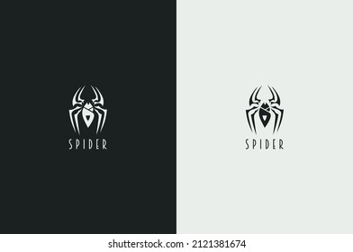 Minimal creative Spider logo. Abstract Spider logo