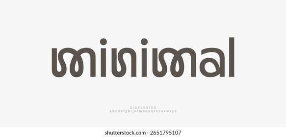 minimal creative tech logo alphabet fonts. Typography minimalist urban sans serif digital fashion future creative logos fonts. vector illustration
