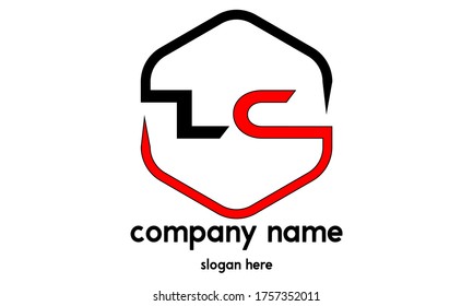 Minimal and Creative Unique hexagon Style LC logo design