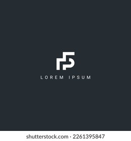 Minimal creative unique letter MP PM logo monogram icon design vector element.