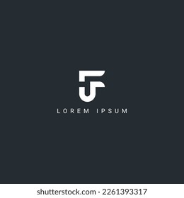 Minimal kreativen Buchstaben UF FU Logo Monogramm Symbol Design Vektorelement.