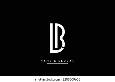 Minimal creative unique style letter LB, BL logo, monogram line art design template.