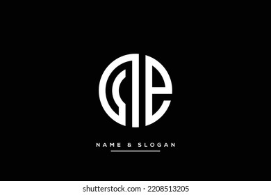 Minimal creative unique style letter DE, ED logo, monogram line art design template.