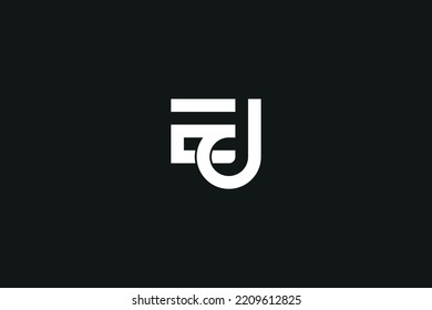 Minimal creative unique style letter ED, DE logo, monogram line art design template.