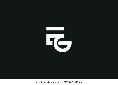 Minimal creative unique style letter EG, GE logo, monogram line art design template