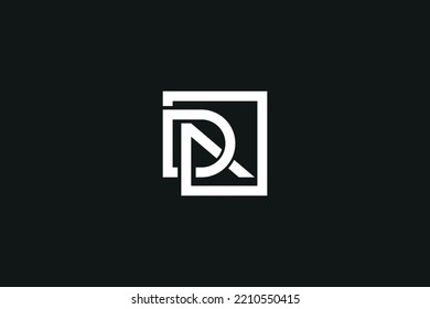 Minimal creative unique style letter DA, AD logo, monogram line art design template.