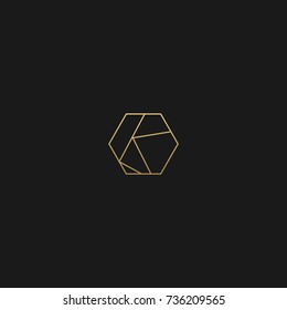 Minimal and Creative Unique Style LK or KL initial based black and gold color logo