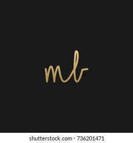 Minimal and Creative Unique Style MB or BM initial based black and gold color logo