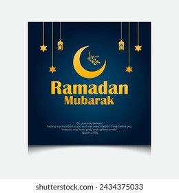 Minimal kreatives kommendes Ramadan Social Media Post Design im Jahr 2024, Ramadan Post Design, heiliger dreißig Ramadan Tag, Ramadan Mubarak Kareem