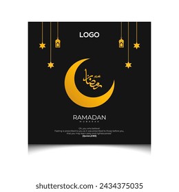 Minimal creative upcoming Ramadan social media post design in 2024, ramadan post design, holy thirty ramadan day, ramadan mubarak kareem
