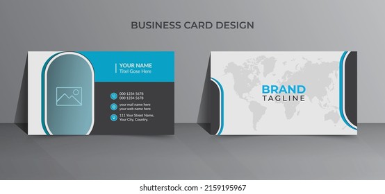 Minimal and creative vector business card template design