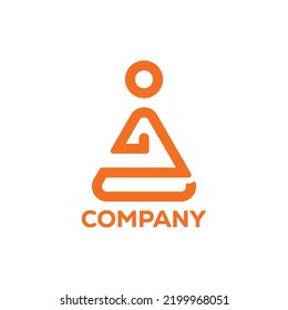 Vorlage für minimale und kreative Yoga-Logo-Symbole für Vektorgrafik