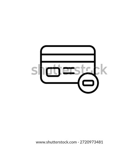 Minimal Credit Card Remove Icon