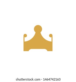 Minimal crown logo template vector king icon design
