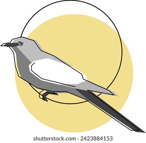 Ilustración mínima del vector del cuco