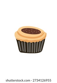 minimal cupcake dessert sweet vector graphic