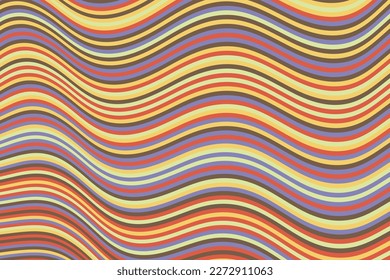 Minimal curve wave stripes warp vector background graphic design. Dynamic movement of waves, curve stripes, warp lines. Vibrant wavy flow abstract background. Geometric dynamimc wallpaper.