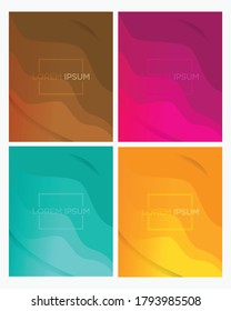 minimaler gebogener abstrakter Hintergrund, einfache, moderne Vektorfarbe mit Gradation