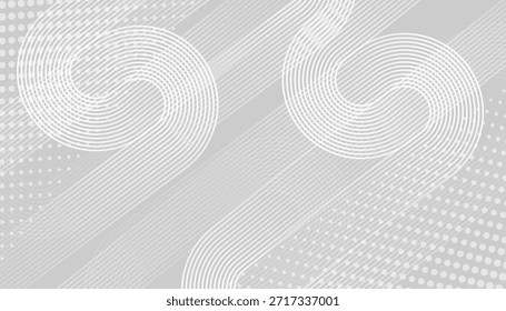 Padrão Abstrato de Linha Curva Mínima no Plano de Fundo Escuro. Linhas de fluxo monocromáticas modernas com ritmo geométrico suave. Elegante design de onda de linha contínua em estilo contemporâneo.
