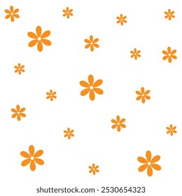 Minimal cute abstract flower pattern. Flat simple minimal seamless pattern background. Romantic, little, daisy, stylish floral background. Textile, wrapping paper, fashion