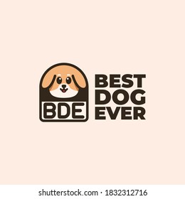 Minimales Logo-Design für Cute-Hunde
