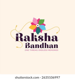 A minimal and cute floral Raksha Bandhan logo