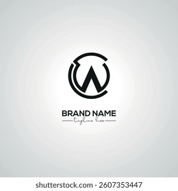 Minimal CW WC Lettermark Logo Design for Corporate Template.