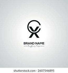 Minimal CX XC Lettermark Logo Design for Corporate Branding.