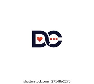 Minimal D C Love Talk Diseño de Logo