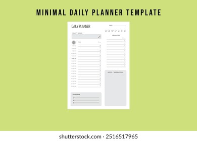 Minimal Daily Planner Template | Simple and Effective Day Organizer"