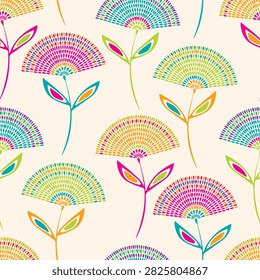 Minimal dandelion composition adds charm into stationery templates. Folk flower figure decorates apparel merchandise collections. Botanical illustration for scrapbook album page backgrounds.