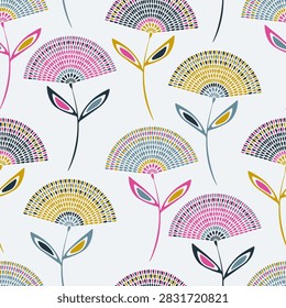 Minimal dandelion composition adds charm into stationery templates. Folk flower figure decorates apparel merchandise collections. Rounded botanical shapes dandelion cover layouts.