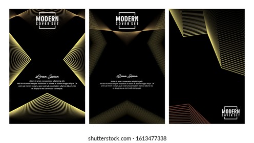 Minimal dark covers set. Future geometric design. Abstract 3d meshes. 