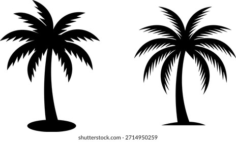 Silueta de palmera de fecha mínima
