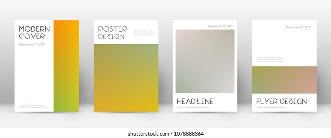 Minimal dazzling template for Brochure, Annual Report, Magazine, Poster, Corporate Presentation, Portfolio, Flyer. Appealing color transition cover page.