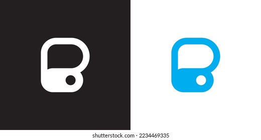 Minimal DB logo. Icon of a BD letter on a luxury background. Logo idea based on the DB monogram initials. Professional variety letter symbol and BD logo on black and blue background.