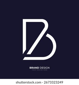 Minimal DB monogram logo symbol with modern brand identity design for elegant creative business branding.