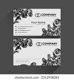 Minimal decorative marble abstract business card. Modern fluid oil company card.